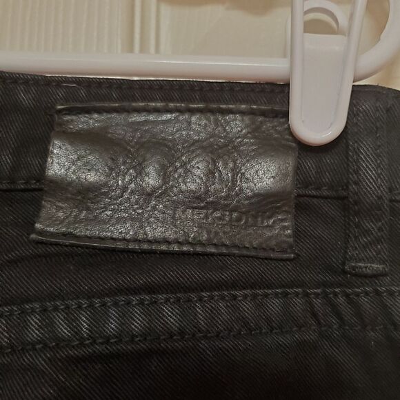 MEK DNM Brighton Cigarete Skinny Jeans Women's Size 25 black Raw Hem - Picture 3 of 8